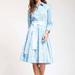 Tyler Boe Carter 3/4 Sleeve Shirtdress - Blue