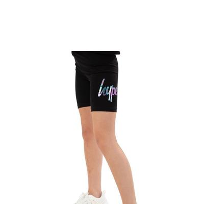 Hype Hype Girls Holographic Cycling Shorts (Black)...