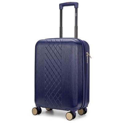 Badgley Mischka Luggage Diamond Expandable Chic Carry-on Suitcase - Blue - S