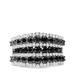 Haus of Brilliance .925 Sterling Silver 1 3/4 Cttw Treated Black And White Alternating Diamond Multi Row Band Ring - Size 7 - Grey - 7