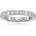 Vir Jewels 2 Cttw Diamond Eternity Ring For Women, Wedding Band In 14K White Gold Prong Set - White - 9