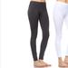 White Mark Pack Of 2 Solid Leggings - Grey