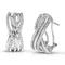 Vir Jewels 1/3 Cttw Diamond Hoop Earrings For Women, Round Lab Grown Diamond Earrings In .925 Sterling Silver - 2/3" H x 1/4" W - Grey