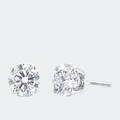 Haus of Brilliance IGI Certified 14K White Gold 1.0 Cttw Solitaire Round Cut Diamond Stud Earrings - White - OS