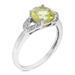 Vir Jewels 1.20 Cttw Lemon Quartz Ring .925 Sterling Silver With Rhodium Round Shape 7x5 MM - Grey - 9