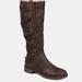 Journee Collection Women's Carly Boot - Brown - 6.5