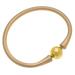 Canvas Style Bali 24K Gold Plated Ball Bead Silicone Bracelet In Metallic Gold - Gold