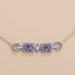 Juvetti Jewelry Ciceris Necklace In Ceylon Blue Sapphire And Diamond - White