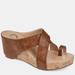 Journee Collection Journee Collection Women's Tru Comfort Foam Rayna Wedge Sandal - Brown - 8.5