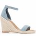 Steve Madden Submit Denim Wedge Sandal - Blue