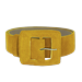 BeltBe Suede Square Buckle Belt - Mustard - Yellow