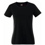 Fruit of the Loom Fruit Of The Loom Ladies/Womens Performance Sportswear T-Shirt (Black) - Black - XS
