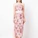 Marchesa Notte Strapless Column Midi Dress - Blush - Pink - 10