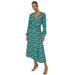 Principles Womens/Ladies Floral Wrap Midi Dress - Wine - Blue - 6