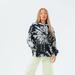 Hype Womens Bleach Tie Dye Oversized Hoodie - Black/White - Black - 14