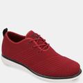 Vance Co. Shoes Novak Wide Width Knit Dress Shoe - Red - 10.5