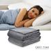 Cozy Tyme Adami Weighted Blanket, Polyester - Grey - QUEEN/ 20 LBS