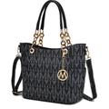 MKF Collection by Mia K Kissaten Milan M Signature Tote Handbag - Black