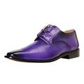 LIBERTYZENO Blacktown Leather Oxford Style Dress Shoes - Purple - 13