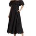 SEA Women'S Leona Strapless Off The Shoulder Midi Dress - Black