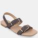 Journee Collection Women's Twylah Sandals - Grey - 6.5