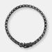 Albert M. Bracelet with Box Chain and Texture Closure - Ruthenium - Black - 8