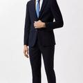 Burton Mens Essential Single-Breasted Tailored Suit Jacket - Navy - Blue - 40R