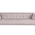 Chic Home Design Azalea Sofa Velvet Upholstered Tufted Single Bench Cushion Shelter Arm Design Gold Tone Metal Y-Legs, Modern Contemporary - Grey