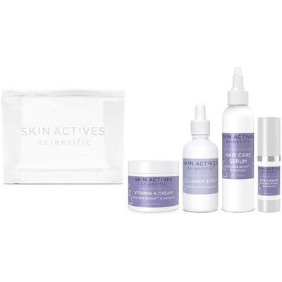 Skin Actives Scientific Advanced Ageless Bundle - Hair Serum, Eye Cream, Vitamin A Cream, Collagen Serum