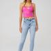 WAYF Faux Leather Cami Top - Pink
