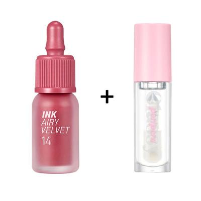 Peripera Ink The Airy Velvet [#14] + Ink Glasting Lip Gloss [#1]
