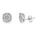 Vir Jewels 1/10 cttw Diamond Earrings In .925 Sterling Silver Push Backs Cushion Shape - Grey