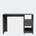 FM Furniture Arlington Writing Computer Desk, One Drawer, Two Shelves - Grey