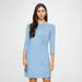 West K Kelsey Side Ruched Dress - Blue