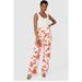 Principles Womens/Ladies Floral Belt Pants - Orange - 8