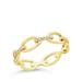 Sterling Forever Sterling Silver CZ Open Chain Link Ring - Gold - 9
