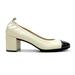 Yosi Samra Heidi Classic Pump In Bone Leather - White