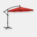 Sunnydaze Decor Offset Patio Umbrella With Solar Led Lights - Red