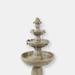 Sunnydaze Decor 3-Tier Traditional Style Outdoor Water Fountain Garden Feature - Brown