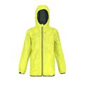 Regatta Regatta Great Outdoors Childrens/Kids Printed Lever Waterproof Packaway Jacket (Lime Green) - Green - 5