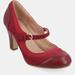 Journee Collection Women's Wide Width Siri Pumps - Red - 6