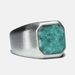 Curated Basics Malachite Inlay Ring - Grey - 10