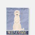 Caroline's Treasures 28 x 40 in. Polyester Irish Wolfhound Welcome Flag Canvas House Size 2-Sided Heavyweight