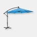 Sunnydaze Decor Offset Patio Umbrella With Solar Led Lights - Blue