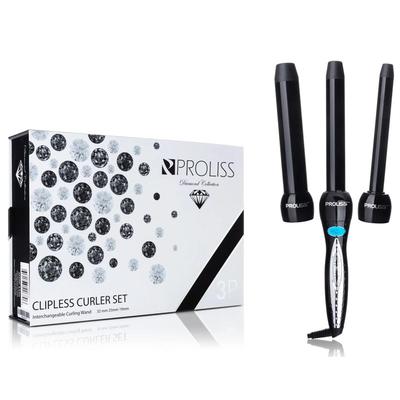Proliss Trio Twister - Digital 3-in-1 Professional Ceramic Curling Wand Set - Diamond Collection