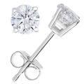 Vir Jewels 1/2 cttw Diamond Stud Earrings 14K White Gold Push Backs Round 4 Prong Basket - White