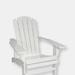 Sunnydaze Decor Set of 2 Adirondack Chair Outdoor Wooden Furniture Coastal Bliss Navy Patio - White - SET OF 1