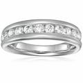Vir Jewels 1/2 Cttw Diamond Wedding Band For Women, Comfort Fit Diamond Wedding Band In 14K White Gold Channel Set - White - 7.5