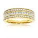 Vir Jewels 1 Cttw Princess and Round Diamond Wedding Band With Milgrain 14K Yellow Gold - Gold