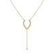LuvMyJewelry Drizzle Drip Teardrop Bolo Adjustable Diamond Lariat Necklace In 14K Yellow Gold Vermeil On Sterling Silver - Gold